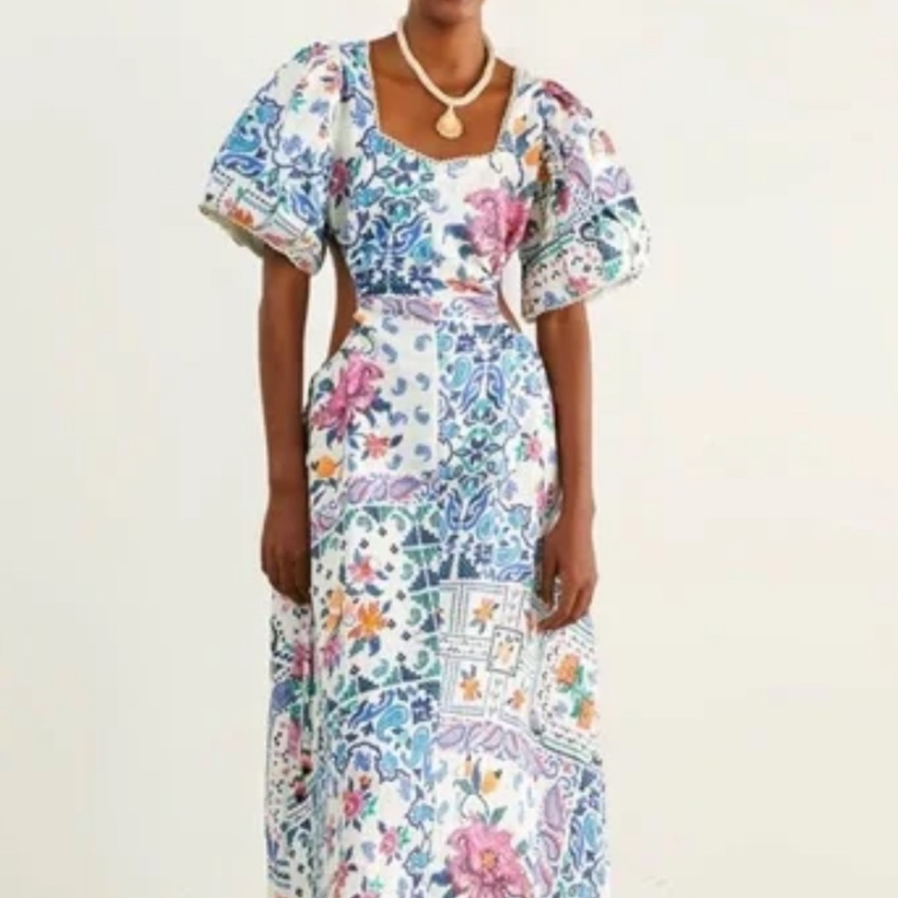 FARM Rio Colorful Patchwork Maxi Dress